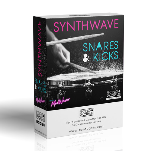 Synthwave Snares & Kicks samples