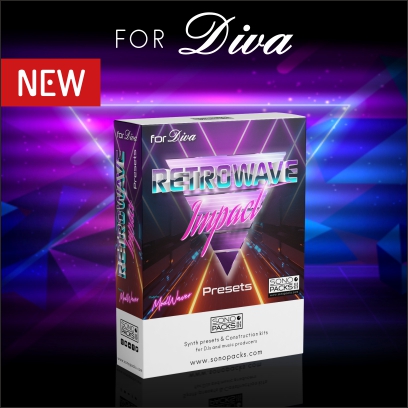 retrowave presets for diva synth and sounds loops for synthwave music producers